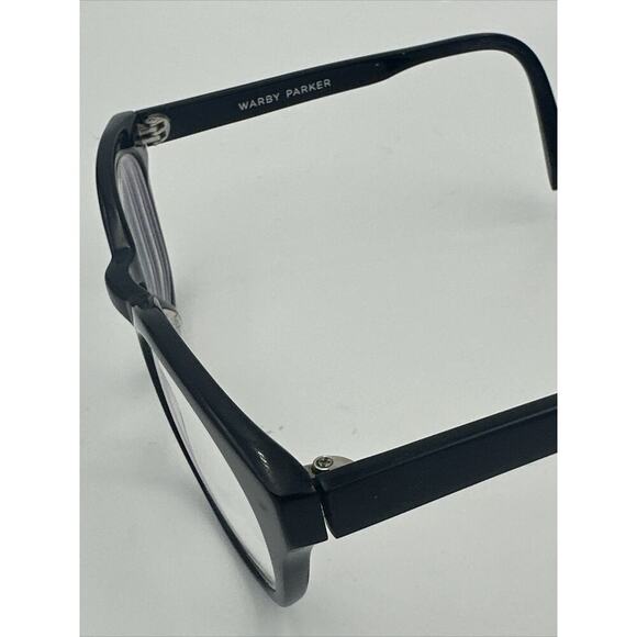 Warby Parker Eyeglasses Caspar 100 Gloss Black Rounded Square Frame 48[]23 145 - Picture 2 of 5